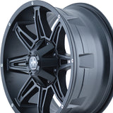 1 X MAYHEM RAMPAGE 18X9 8-165.1 130.8 Hub -12 Offset Black Wheel Rim