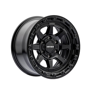 1 X MAYHEM RIDGELINE 17X8.5 5-127 78.1 Hub -6 Offset Black Wheel Rim