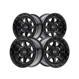 1 X MAYHEM RIDGELINE 17X8.5 6-139.7 106.1 Hub 6 Offset Black Wheel Rim