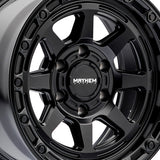 1 X MAYHEM RIDGELINE 17X8.5 6-139.7 106.1 Hub 6 Offset Black Wheel Rim