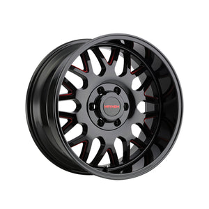 1 X MAYHEM TRIPWIRE 20X9 8-165.1 130.8 Hub 18 Offset Black Wheel Rim