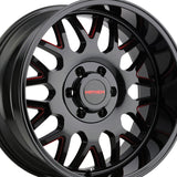 1 X MAYHEM TRIPWIRE 20X9 8-165.1 130.8 Hub 18 Offset Black Wheel Rim