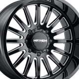 1 X MAYHEM UTOPIA 20X9 8-165.1 125.2 Hub 18 Offset Black Wheel Rim