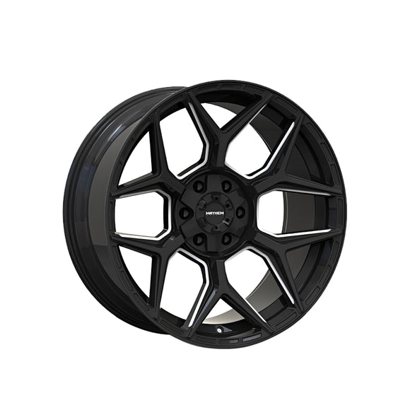 1 X MAYHEM VANQUISH 22X10 6-135/6-139.7 106.1 Hub -19 Offset Black Wheel Rim