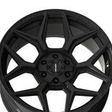 1 X MAYHEM VANQUISH 22X10 6-135/6-139.7 106.1 Hub -19 Offset Black Wheel Rim