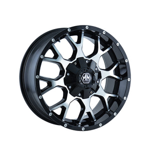 1 X MAYHEM WARRIOR 20X9 6-135/6-139.7 106 Hub 0 Offset Black Wheel Rim