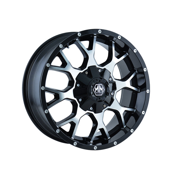 1 X MAYHEM WARRIOR 20X9 6-135/6-139.7 106 Hub 0 Offset Black Wheel Rim