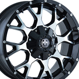 1 X MAYHEM WARRIOR 17X9 6-135/6-139.7 106 Hub 18 Offset Black Wheel Rim