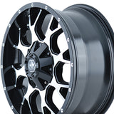1 X MAYHEM WARRIOR 17X9 6-135/6-139.7 106 Hub 18 Offset Black Wheel Rim