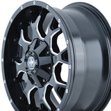 1 X MAYHEM WARRIOR 20X9 8-180 124.1 Hub 18 Offset Black Wheel Rim