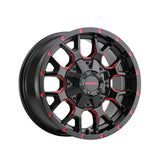 1 X MAYHEM WARRIOR 17X9 8-170 0 Hub 18 Offset Black Wheel Rim