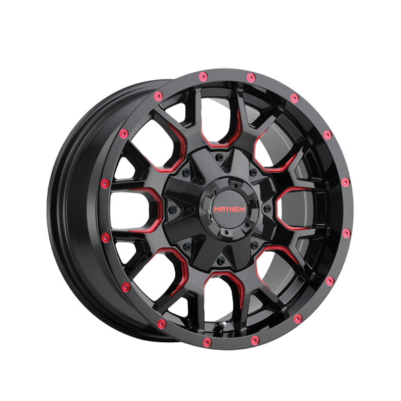 1 X MAYHEM WARRIOR 17X9 5-127/5-139.7 87 Hub 18 Offset Black Wheel Rim