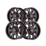 1 X MAYHEM WARRIOR 17X9 8-170 0 Hub 18 Offset Black Wheel Rim