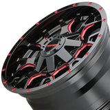 1 X MAYHEM WARRIOR 17X9 5-127/5-139.7 87 Hub -12 Offset Black Wheel Rim