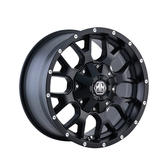 1 X MAYHEM WARRIOR 20X9 6-135/6-139.7 106 Hub -8 Offset Black Wheel Rim
