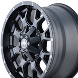 1 X MAYHEM WARRIOR 17X7.5 5-108/5-114.3 72.62 Hub 40 Offset Black Wheel Rim