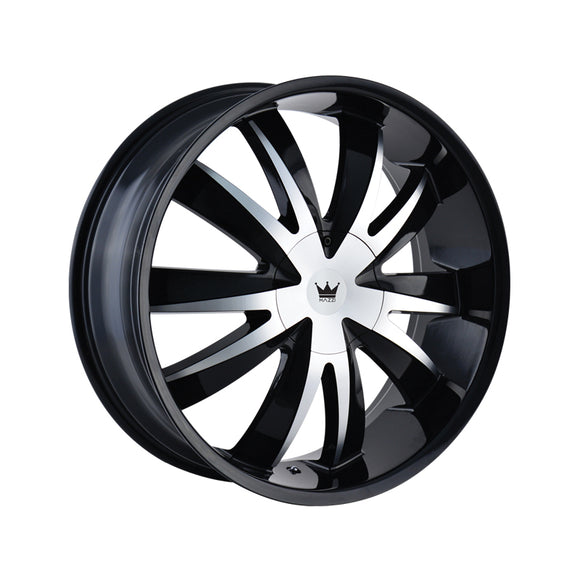 1 X MAZZI EDGE 22X8.5 5-110/5-115 72.56 Hub 35 Offset Black Wheel Rim