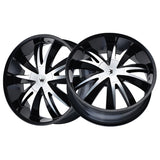 1 X MAZZI EDGE 22X8.5 5-110/5-115 72.56 Hub 35 Offset Black Wheel Rim