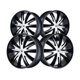 1 X MAZZI EDGE 22X8.5 5-110/5-115 72.56 Hub 35 Offset Black Wheel Rim