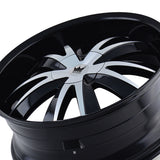 1 X MAZZI EDGE 22X8.5 5-110/5-115 72.56 Hub 35 Offset Black Wheel Rim
