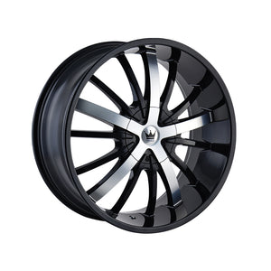1 X MAZZI ESSENCE 22X9.5 5-127/5-139.7 87 Hub 18 Offset Black Wheel Rim