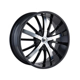1 X MAZZI ESSENCE 22X9.5 5-127/5-139.7 87 Hub 18 Offset Black Wheel Rim