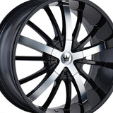 1 X MAZZI ESSENCE 22X9.5 5-127/5-139.7 87 Hub 18 Offset Black Wheel Rim