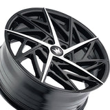 1 X MAZZI FREESTYLE 20X8.5 5-120 74.1 Hub 35 Offset Black Wheel Rim