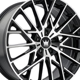 1 X MAZZI JINX 20X8.5 5-120 72.56 Hub 38 Offset Black Wheel Rim