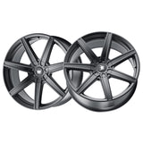 1 X MAZZI LAGUNA 22X8.5 5-112/5-120 74.1 Hub 38 Offset Black Wheel Rim
