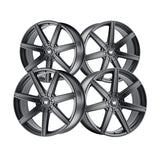 1 X MAZZI LAGUNA 22X8.5 5-112/5-120 74.1 Hub 38 Offset Black Wheel Rim
