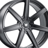 1 X MAZZI LAGUNA 22X8.5 5-112/5-120 74.1 Hub 38 Offset Black Wheel Rim