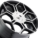 1 X MAZZI LIBRA 20X8.5 5-112/5-120 74.1 Hub 35 Offset Black Wheel Rim
