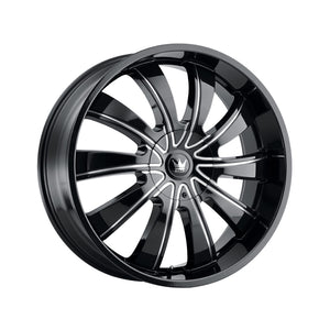1 X MAZZI ROLLA 24X9.5 5-127/5-139.7 87 Hub 18 Offset Black Wheel Rim