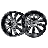 1 X MAZZI ROLLA 24X9.5 5-127/5-139.7 87 Hub 18 Offset Black Wheel Rim
