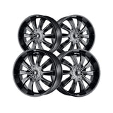1 X MAZZI ROLLA 24X9.5 5-127/5-139.7 87 Hub 18 Offset Black Wheel Rim