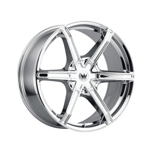 1 X MAZZI STILTS 24X9.5 5-115/5-120 74.1 Hub 18 Offset Chrome Wheel Rim