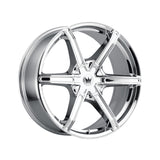 1 X MAZZI STILTS 24X9.5 5-115/5-120 74.1 Hub 18 Offset Chrome Wheel Rim