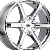 1 X MAZZI STILTS 24X9.5 5-115/5-120 74.1 Hub 18 Offset Chrome Wheel Rim