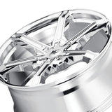 1 X MAZZI STILTS 24X9.5 5-115/5-120 74.1 Hub 18 Offset Chrome Wheel Rim