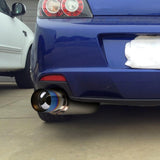 Coolstuffguru 4" JDM Titanium Burnt Tip N1 Stainless Steel Exhaust Muffler w/Silencer