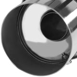 Coolstuffguru 4" Round Tip 2.5" Inlet Stainless Steel Spiral Flow Exhaust Muffler w/ Silencer