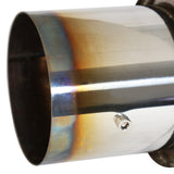 Coolstuffguru 3" Inlet / 4" Burnt Tip Stainless Steel Spiral Exhaust Racing Muffler+Silencer