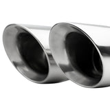 Coolstuffguru 2.5" Inlet / 3.5" Outlet Chrome Stainless Steel Dual Round Exhaust Muffler Tip