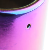 Coolstuffguru 4" Purple Slant Titanium Dual Burnt Tip 2.5" Inlet S/S Racing Exhaust Muffler