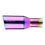 Coolstuffguru 2.5" Inlet 3.75" Purple Slant Titanium Burnt Tip S/S Racing Dual Exhaust Muffler