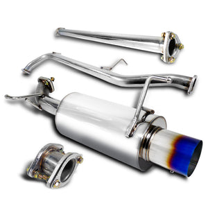 Coolstuffguru Compatible with Honda Accord 4Cyl Titanium Burnt Tip Catback Exhaust Muffler