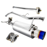 Coolstuffguru Compatible with Honda Accord 4Cyl Titanium Burnt Tip Catback Exhaust Muffler