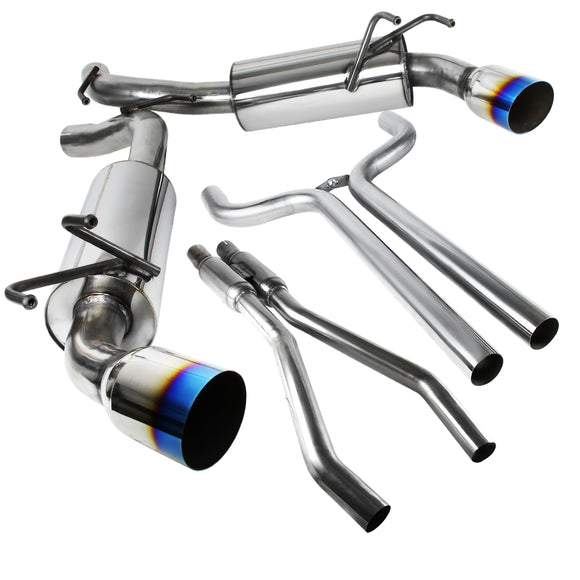 Coolstuffguru Compatible with Camaro 3.6L V6 Stainless Steel Dual Catback Exhaust Muffler w/ Burnt Tip