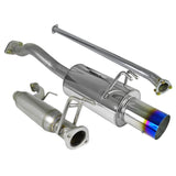 Coolstuffguru Compatible with Honda Civic 4Dr Exhaust Catback System Titanium Burnt Tip